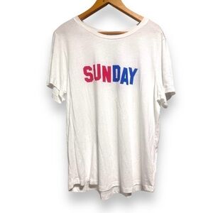 NWT South Parade Off White Sunday T-Shirt Women’s Size Large Saks Funday